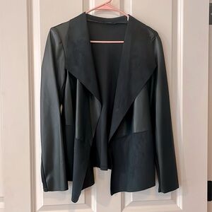 Dark Forest Green Alfani Faux Leather/Suede Jacket